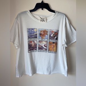 French Pastry white short sleeve t-shirt size Large